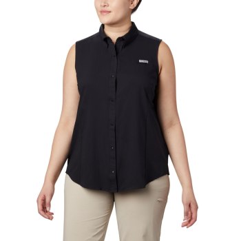 Dámské Košile Columbia PFG Tamiami Sleeveless Plus Size Černé GATXFS534